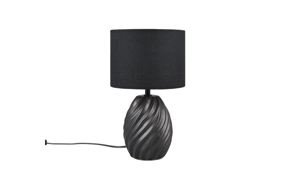 Trio Lighting Trio MELVA table lamp | 1x E14 max 40W | black | Ø 18 cm | 31 cm