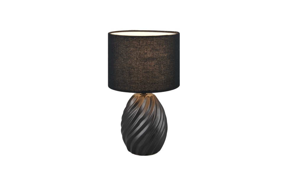 Trio Lighting Trio MELVA table lamp | 1x E14 max 40W | black | Ø 18 cm | 31 cm
