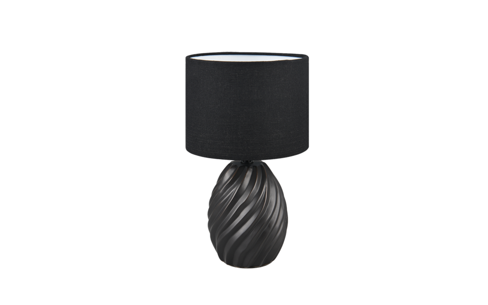 Trio Lighting Trio MELVA table lamp | 1x E14 max 40W | black | Ø 18 cm | 31 cm