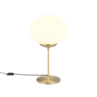 Trio FOMENTO tafellamp | messing mat met wit | IP20 | E27 Fitting