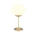 Trio Lighting Trio FOMENTO tafellamp | E27 Fitting | messing mat met wit | Ø 30 cm | IP20 | excl. 1x E27 | max. 15W