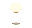 Trio Lighting Trio FOMENTO tafellamp | E27 Fitting | messing mat met wit | Ø 30 cm | IP20 | excl. 1x E27 | max. 15W