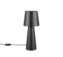 Trio Lighting Trio NUBIAN tafellamp | E27 Fitting | mat zwart met zwart | Ø 16 cm | IP20 | excl. 1x E27 | max. 10W