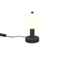 Trio Lighting Trio GLENN tafellamp | E14 Fitting | mat zwart met wit | Ø 12 cm | IP20 | excl. 1x E14 | max. 10W