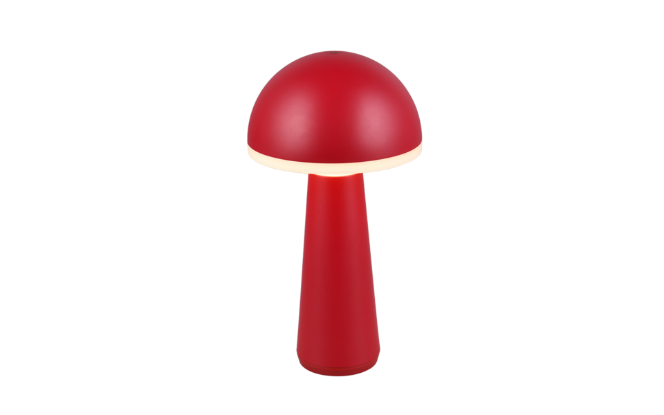 Trio Lighting Trio FUNGO tafellamp | LED | rood | Ø 16 cm | IP54 | 1x 2W | 200 lm | 3000+4000+6500K | dimbaar