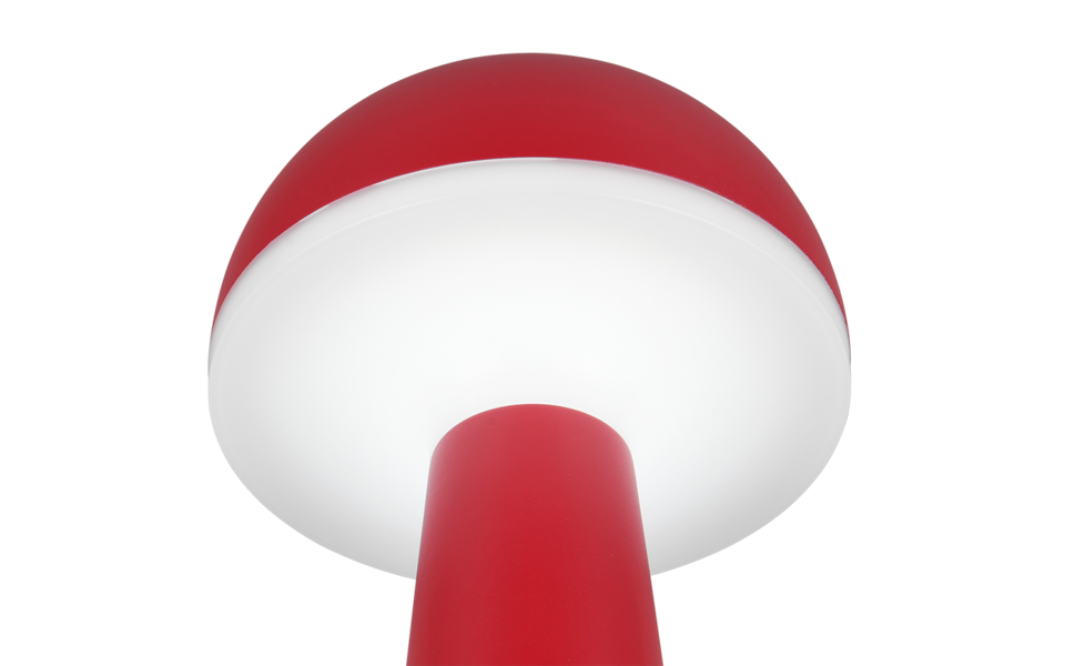 Trio Lighting Trio FUNGO tafellamp | LED | rood | Ø 16 cm | IP54 | 1x 2W | 200 lm | 3000+4000+6500K | dimbaar
