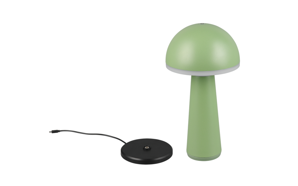 Trio Lighting Trio FUNGO tafellamp | LED | pistaziengrün | Ø 16 cm | IP54 | 1x 2W | 200 lm | 3000+4000+6500K | dimbaar