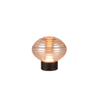 Trio EARL tafellamp | LED | mat zwart/amber | Ø 15,5 cm | IP20