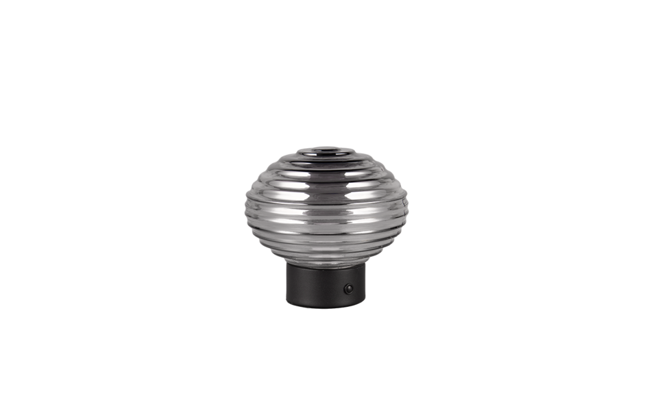 Trio Lighting Trio EARL tafellamp | LED | mat zwart met rookkleur | Ø 15,5 cm | IP20 | 1x 1,5W | 100 lm | 3000K