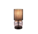 Trio Lighting Trio ELIO tafellamp | E27 Fitting | mat zwart met zwart | Ø 13,5 cm | IP20 | excl. 1x E27 | max. 40W