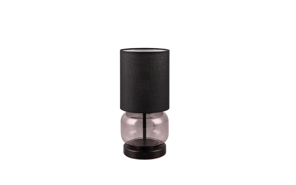 Trio Lighting Trio ELIO tafellamp | E27 Fitting | mat zwart met zwart | Ø 13,5 cm | IP20 | excl. 1x E27 | max. 40W Trio Lighting Trio ELIO tafellamp | E27 Fitting | mat zwart met zwart | Ø 13,5 cm | IP20 | excl. 1x E27 | max. 40W