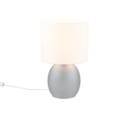 Trio Lighting Trio VELA tafellamp | E14 Fitting | grijs met wit | Ø 18 cm | IP20 | excl. 1x E14 | max. 10W