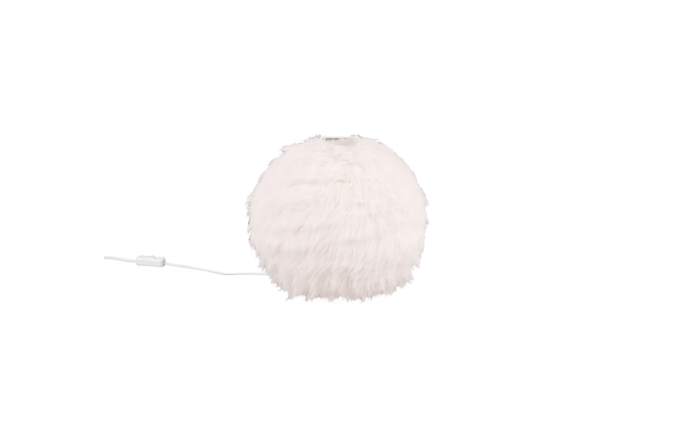 Trio Lighting Trio FURRY tafellamp | E14 Fitting | wit | Ø 30 cm | IP20 | excl. 1x E14 | max. 10W Trio Lighting Trio FURRY tafellamp | E14 Fitting | wit | Ø 30 cm | IP20 | excl. 1x E14 | max. 10W
