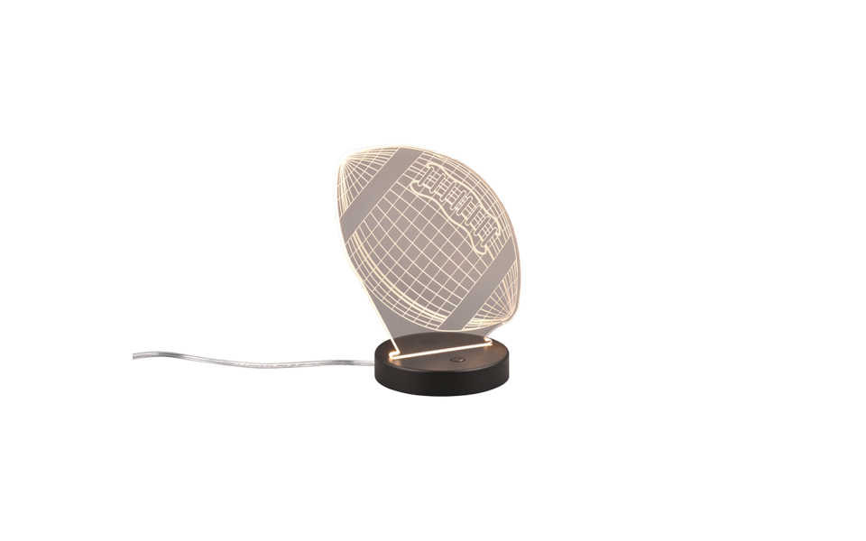 Trio Lighting Trio FOOTBALL LED table lamp | 1x 3.2W 250 lm 3000K | black | 21.5 cm Trio Lighting Trio FOOTBALL LED table lamp | 1x 3.2W 250 lm 3000K | black | 21.5 cm
