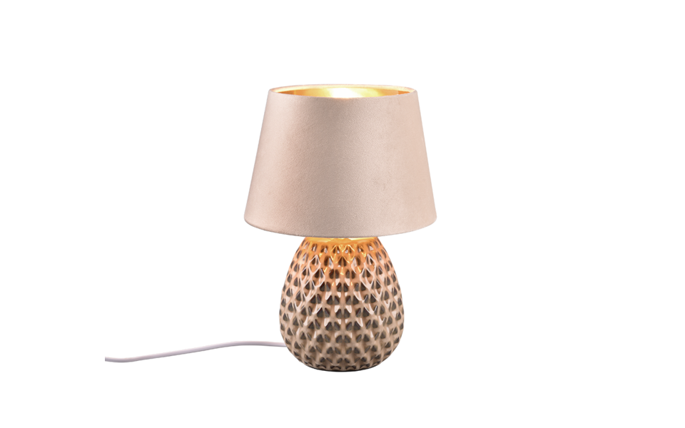 Trio Lighting Trio ARIANA tafellamp | E27 Fitting | beige | Ø 24 cm | IP20 | excl. 1x E27 | max. 60W