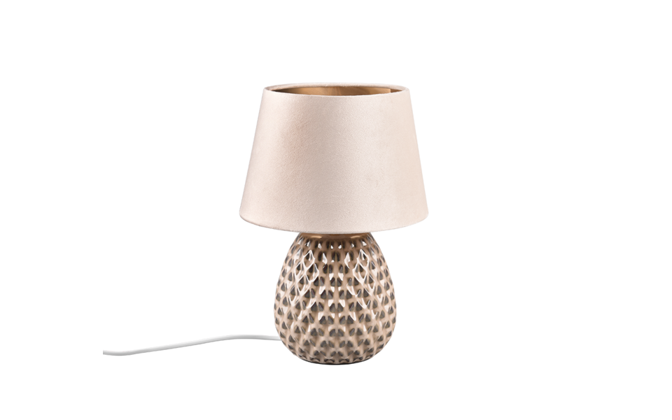 Trio Lighting Trio ARIANA tafellamp | E27 Fitting | beige | Ø 24 cm | IP20 | excl. 1x E27 | max. 60W
