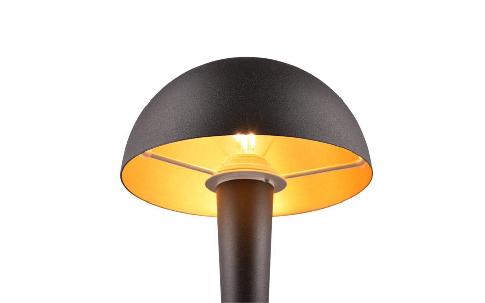 Trio Lighting Trio CANARIA tafellamp | LED | E14 Fitting | zwart met goud | Ø 15 cm | IP20 | 1x 4,9W | 470 lm | 3000K Trio Lighting Trio CANARIA tafellamp | LED | E14 Fitting | zwart met goud | Ø 15 cm | IP20 | 1x 4,9W | 470 lm | 3000K