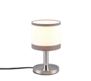 Trio Lighting Trio DAVOS tafellamp | E14 Fitting | chroom met wit | Ø 12 cm | IP20 | excl. 1x E14 | max. 10W