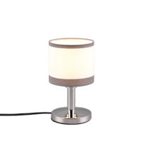 Trio DAVOS tafellamp | chroom met wit | IP20 | E14 Fitting