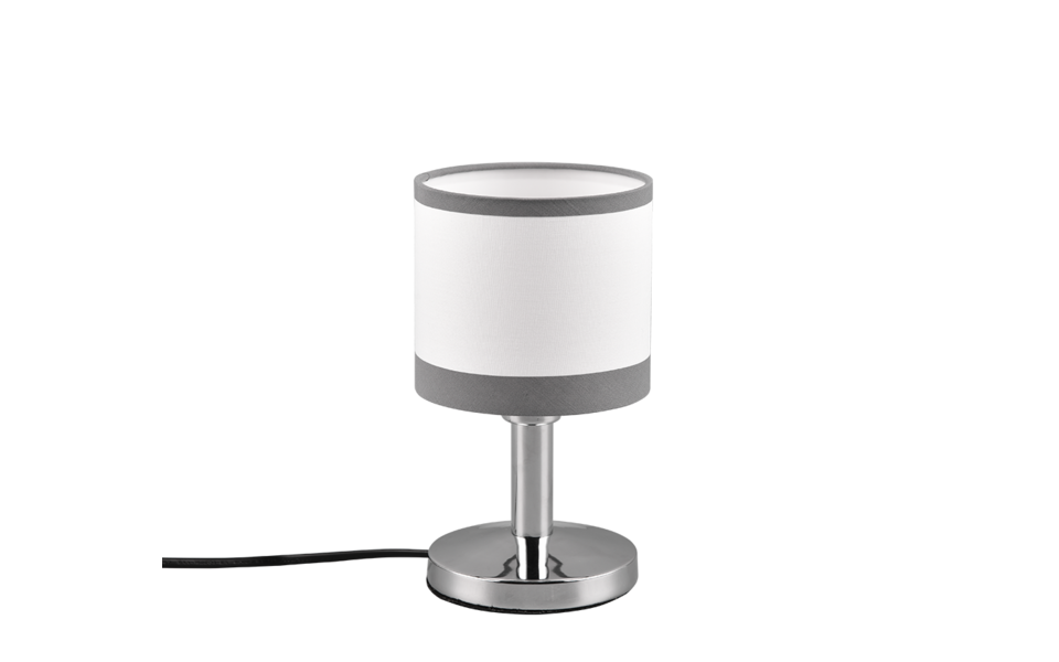 Trio Lighting Trio DAVOS tafellamp | E14 Fitting | chroom met wit | Ø 12 cm | IP20 | excl. 1x E14 | max. 10W