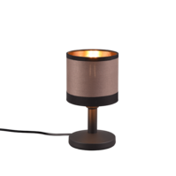 Trio DAVOS tafellamp | mat zwart met taupe | IP20 | E14 Fitting