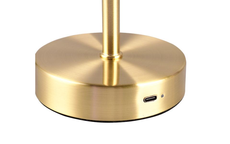Trio Lighting Trio JEFF LED table lamp | 1x 1.5W 120 lm 3000K | brass with nickel | Ø 12.6 cm | 30 cm