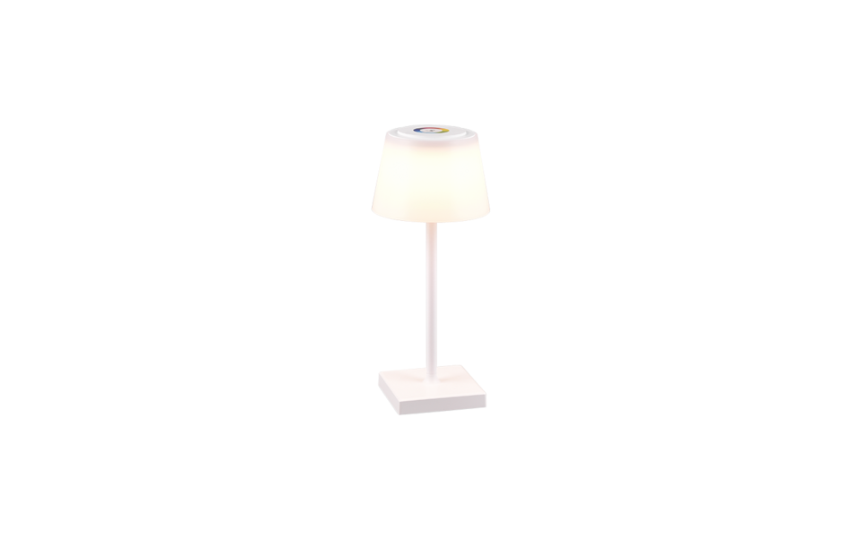 Trio Lighting Trio SANCHEZ tafellamp | LED | wit mat | Ø 13 cm | IP44 | 1x 2,1W | 190 lm | 3000+4000+5000K | dimbaar Trio Lighting Trio SANCHEZ tafellamp | LED | wit mat | Ø 13 cm | IP44 | 1x 2,1W | 190 lm | 3000+4000+5000K | dimbaar