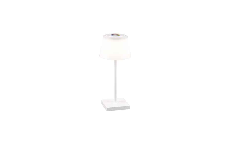 Trio Lighting Trio SANCHEZ tafellamp | LED | wit mat | Ø 13 cm | IP44 | 1x 2,1W | 190 lm | 3000+4000+5000K | dimbaar Trio Lighting Trio SANCHEZ tafellamp | LED | wit mat | Ø 13 cm | IP44 | 1x 2,1W | 190 lm | 3000+4000+5000K | dimbaar