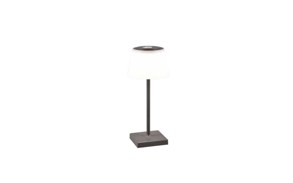 Trio Lighting Trio SANCHEZ tafellamp | LED | antraciet | Ø 13 cm | IP44 | 1x 2,1W | 190 lm | 3000+4000+5000K | dimbaar