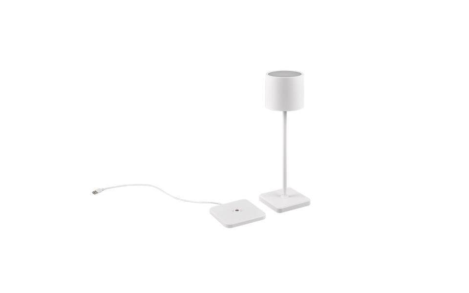 Trio Lighting Trio FERNANDEZ tafellamp | LED | wit mat | 12,5 x 12,5 cm | IP54 | 1x 1,5W | 130 lm | 2700+4000+6000K | dimbaar