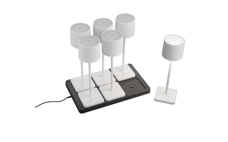 Trio Lighting Trio FERNANDEZ tafellamp | LED | wit mat | 42,7 x 26 cm | IP54 | 6x 1,5W | 130 lm | 2700+4000+6000K | dimbaar Trio Lighting Trio FERNANDEZ tafellamp | LED | wit mat | 42,7 x 26 cm | IP54 | 6x 1,5W | 130 lm | 2700+4000+6000K | dimbaar