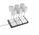 Trio Lighting Trio FERNANDEZ LED table lamp | 6x 1.5W 130 lm 6000K | black with chrome | IP54 | 2.7 cm