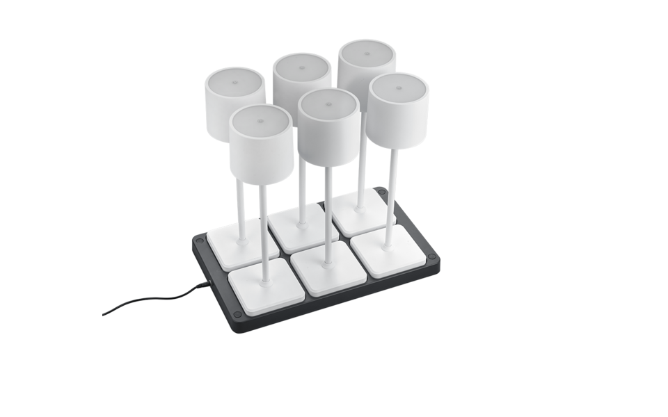 Trio Lighting Trio FERNANDEZ LED table lamp | 6x 1.5W 130 lm 6000K | black with chrome | IP54 | 2.7 cm Trio Lighting Trio FERNANDEZ LED table lamp | 6x 1.5W 130 lm 6000K | black with chrome | IP54 | 2.7 cm