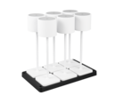 Trio Lighting Trio FERNANDEZ LED table lamp | 6x 1.5W 130 lm 6000K | black with chrome | IP54 | 2.7 cm