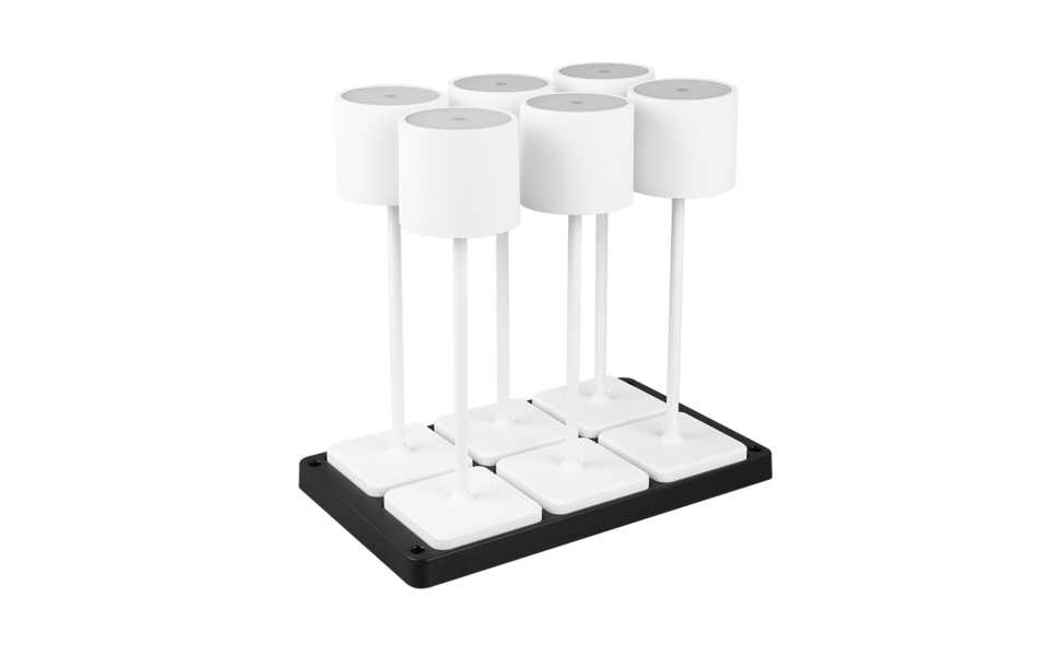 Trio Lighting Trio FERNANDEZ tafellamp | LED | wit mat | 42,7 x 26 cm | IP54 | 6x 1,5W | 130 lm | 2700+4000+6000K | dimbaar Trio Lighting Trio FERNANDEZ tafellamp | LED | wit mat | 42,7 x 26 cm | IP54 | 6x 1,5W | 130 lm | 2700+4000+6000K | dimbaar