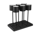 Trio Lighting Trio FERNANDEZ tafellamp | LED | mat zwart | 42,6 x 26 cm | IP54 | 6x 1,5W | 130 lm | 2700+4000+6000K | dimbaar
