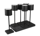 Trio Lighting Trio FERNANDEZ tafellamp | LED | mat zwart | 42,6 x 26 cm | IP54 | 6x 1,5W | 130 lm | 2700+4000+6000K | dimbaar