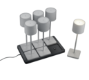 Trio Lighting Trio FERNANDEZ tafellamp | LED | ultiem grijs | 42,6 x 26 cm | IP54 | 6x 1,5W | 130 lm | 2700+4000+6000K | dimbaar