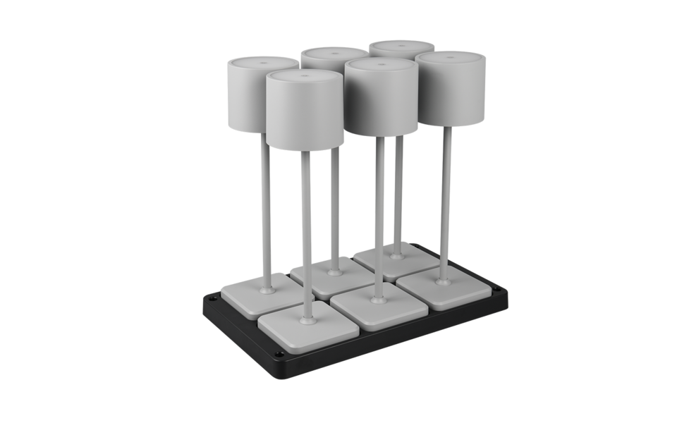 Trio Lighting Trio FERNANDEZ tafellamp | LED | ultiem grijs | 42,6 x 26 cm | IP54 | 6x 1,5W | 130 lm | 2700+4000+6000K | dimbaar Trio Lighting Trio FERNANDEZ tafellamp | LED | ultiem grijs | 42,6 x 26 cm | IP54 | 6x 1,5W | 130 lm | 2700+4000+6000K | dimbaar
