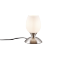 Trio Lighting Trio CUP II tafellamp | E14 Fitting | nikkel mat met wit | Ø 12 cm | IP20 | excl. 1x E14 | max. 40W | niet dimbaar