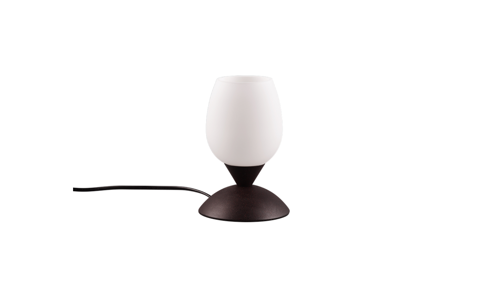 Trio Lighting Trio CUP II tafellamp | E14 Fitting | roestkleur met wit | Ø 12 cm | IP20 | excl. 1x E14 | max. 40W | niet dimbaar
