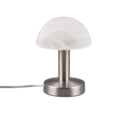 Trio Lighting Trio FYNN II tafellamp | E14 Fitting | nikkel mat met wit geborsteld | Ø 15 cm | IP20 | excl. 1x E14 | max. 40W | niet dimbaar