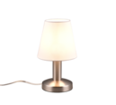 Trio Lighting Trio MATS II tafellamp | E14 Fitting | nikkel mat met wit | Ø 14 cm | IP20 | excl. 1x E14 | max. 40W | niet dimbaar