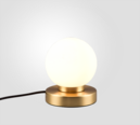 Trio Lighting Trio PRINZ II tafellamp | E14 Fitting | messing mat met wit | Ø 12 cm | IP20 | excl. 1x E14 | max. 40W | niet dimbaar