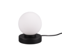 Trio Lighting Trio PRINZ II tafellamp | E14 Fitting | mat zwart met wit | Ø 12 cm | IP20 | excl. 1x E14 | max. 40W | niet dimbaar