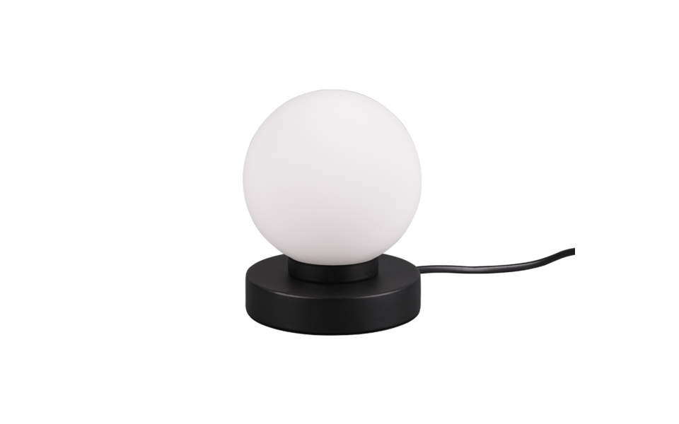 Trio Lighting Trio PRINZ II tafellamp | E14 Fitting | mat zwart met wit | Ø 12 cm | IP20 | excl. 1x E14 | max. 40W | niet dimbaar