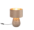 Trio Lighting Trio KIRAN tafellamp | E27 Fitting | grijs met beige | Ø 26 cm | IP20 | excl. 1x E27 | max. 60W
