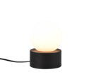 Trio Lighting Trio COUNTESS tafellamp | E14 Fitting | mat zwart met wit | Ø 12 cm | IP20 | excl. 1x E14 | max. 25W