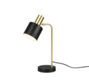 Trio Lighting Trio ADAM table lamp | 1x E14 max 40W | black with gold | Ø 14 cm | 42 cm