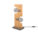 Trio Lighting Trio TAILOR tafellamp | E27 Fitting | natuurlijke afwerking | 22 x 15 cm | IP20 | excl. 2x E27 | max. 10W